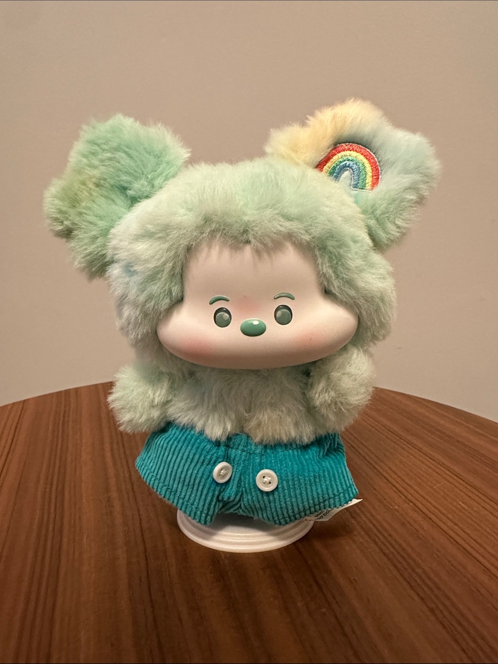 Mickey Head in the Clouds Plush Mint Green Rainbow-Ear Plush Bag Charm